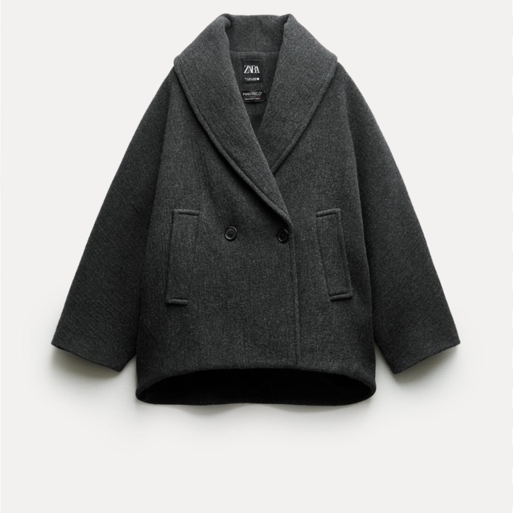 Zara Oversized Manteco Wool Coat